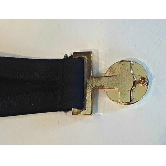 Victorias Secret Halter Bikini Top Swim Bra Black Gold Wood Beaded Size 34B - Picture 7 of 9